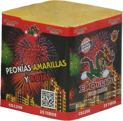 CD1208 Peonias Amarillas y Rojas
