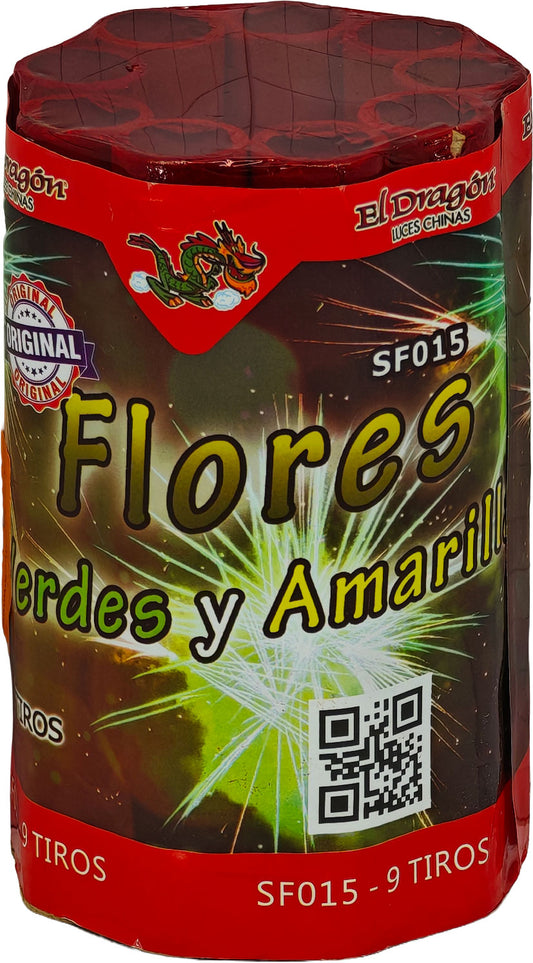 SF015 Flores Verdes y Rojas