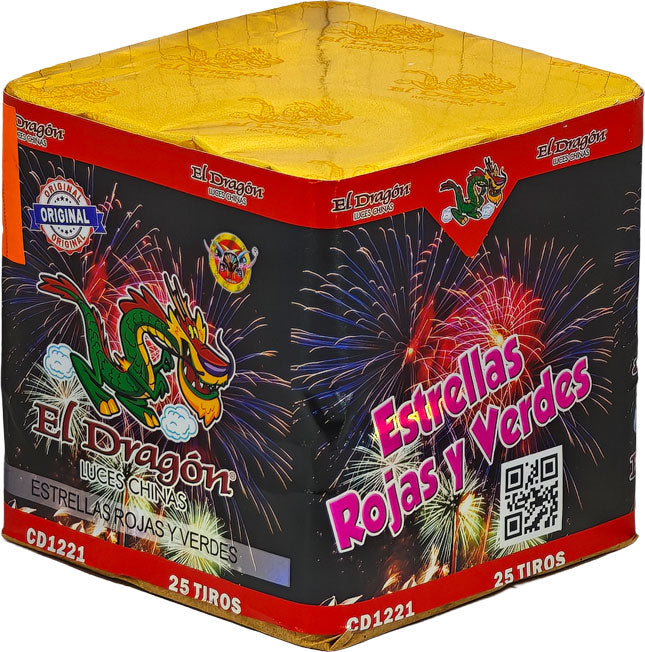 CD1221 Estrellas Rojas y Verdes